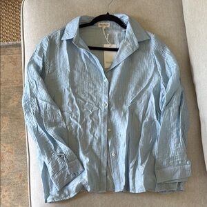 Women’s blue button down
